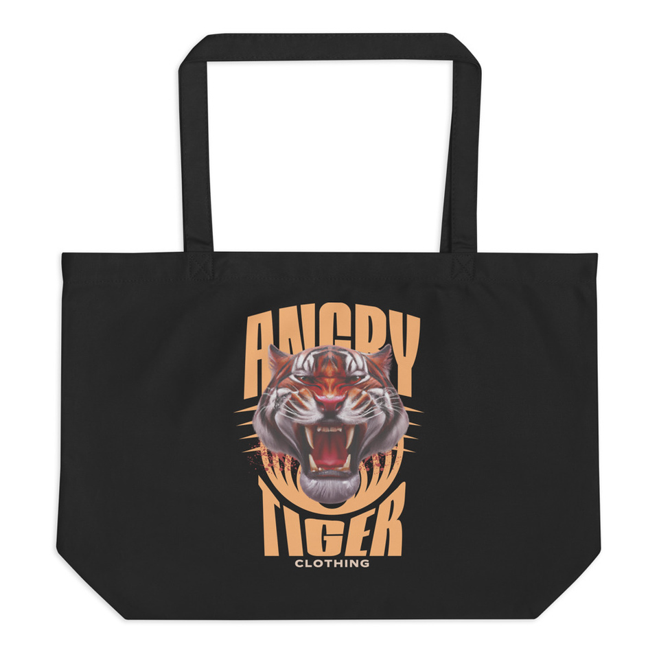 Angry Tiger - AI Large Eco Tote