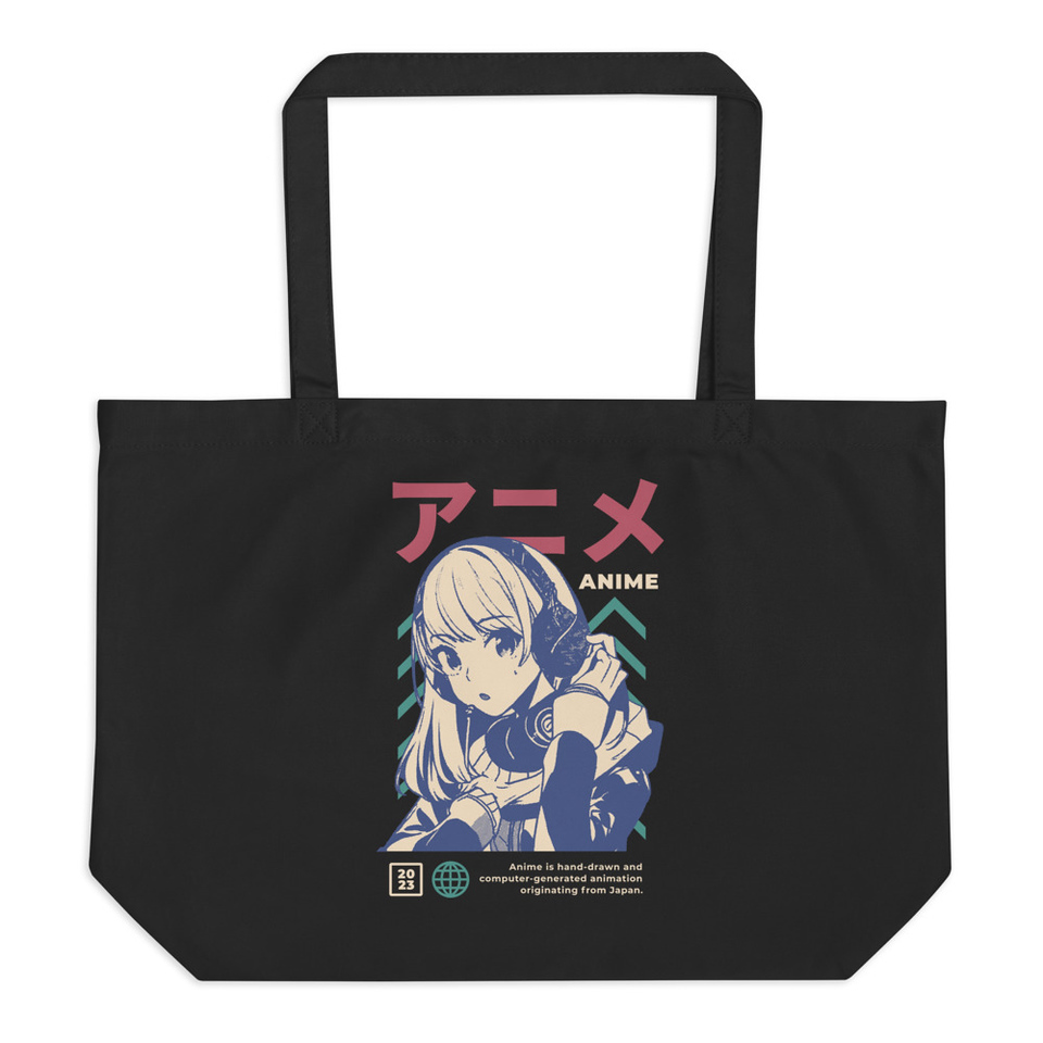 Anime Girl Large Eco Tote