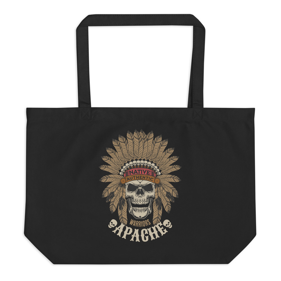 Apache Warriors - Indian Skull Large Eco Tote