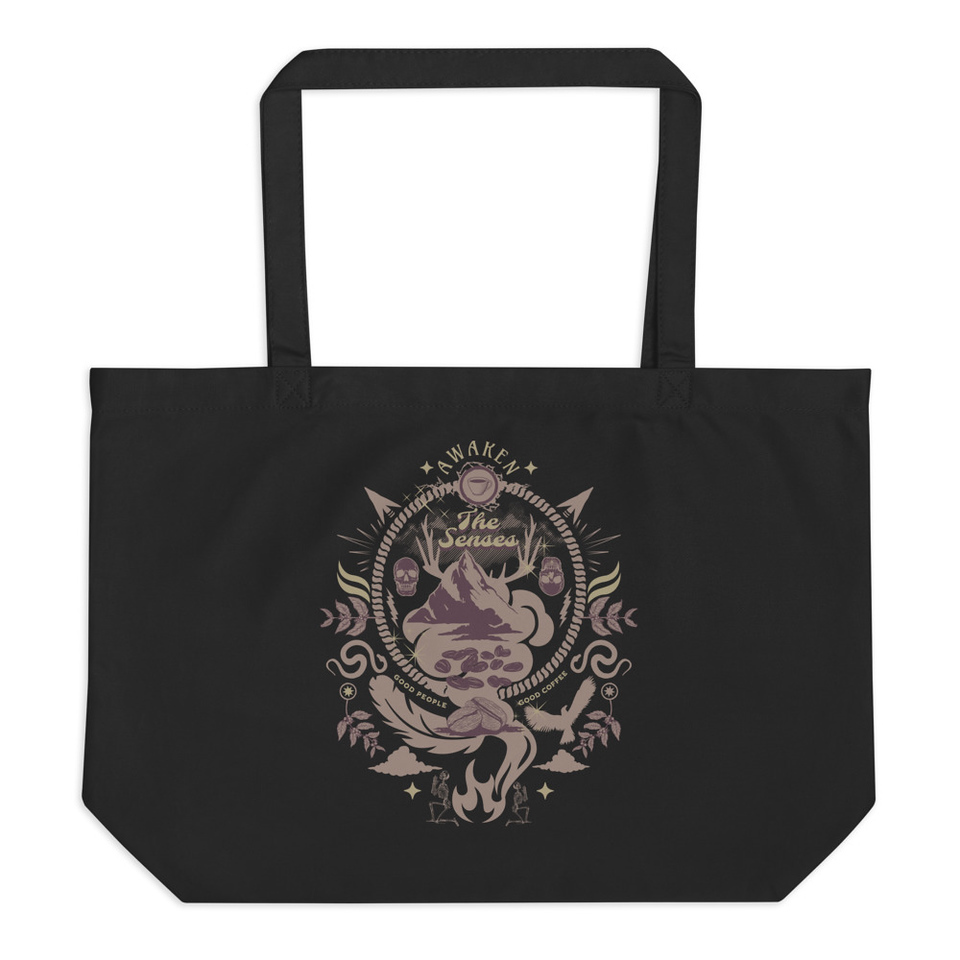 Awaken The Senses - Coffee Beans Large Eco Tote