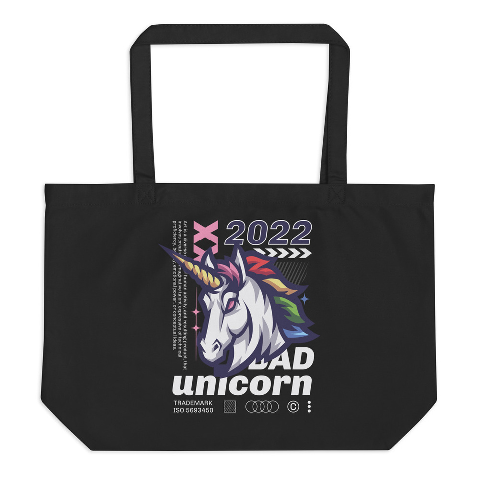 Bad Unicorn - Horse Large Eco Tote