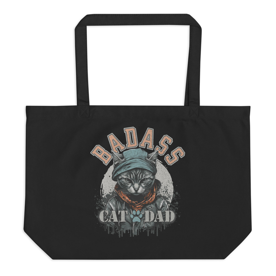 BADASS CAT DAT Large Eco Tote
