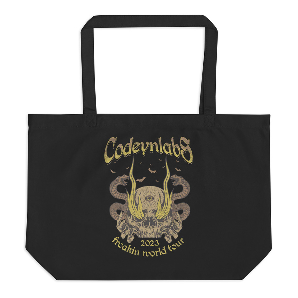 Band Merchandise Tour Illustration Large Eco Tote
