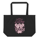 Bingo Queen - Retro Crown Large Eco Tote