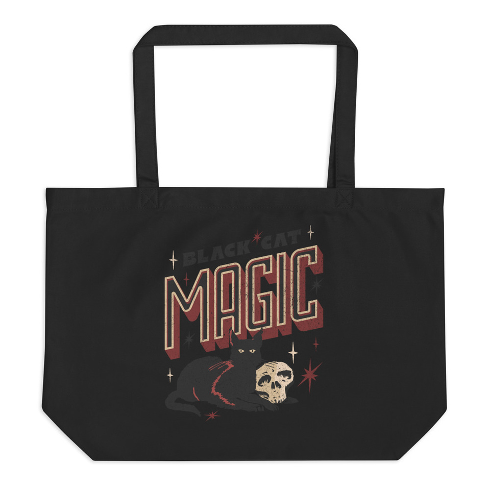 Black Cat Magic Large Eco Tote