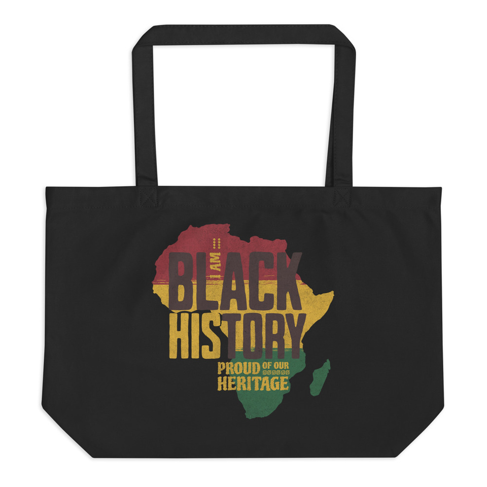 Black History - Heritage Map Large Eco Tote
