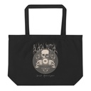 Black Metal - Hardcore skull theme design Large Eco Tote