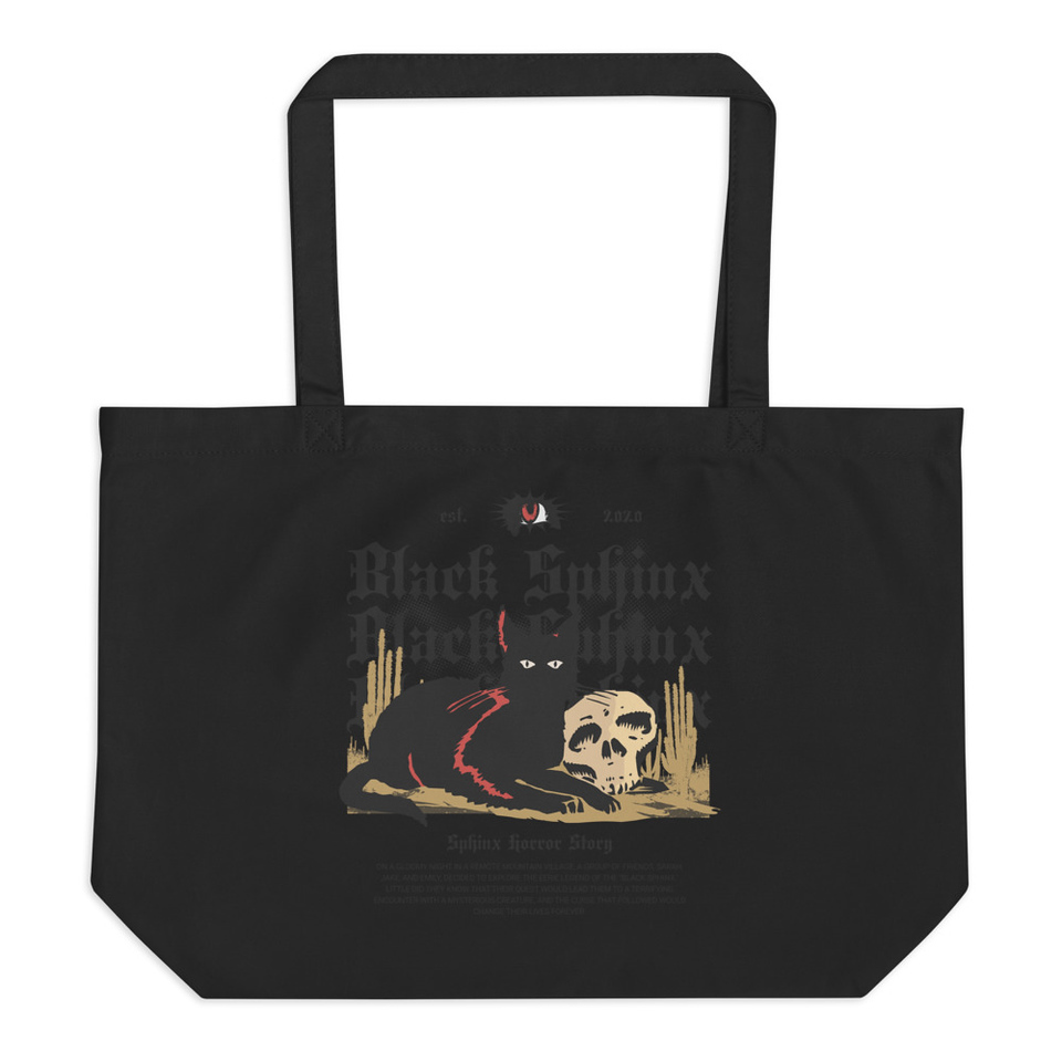 Black Sphinx Large Eco Tote