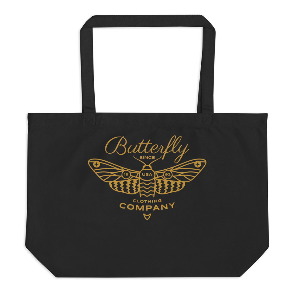 Blue Butterfly - Minimal Large Eco Tote