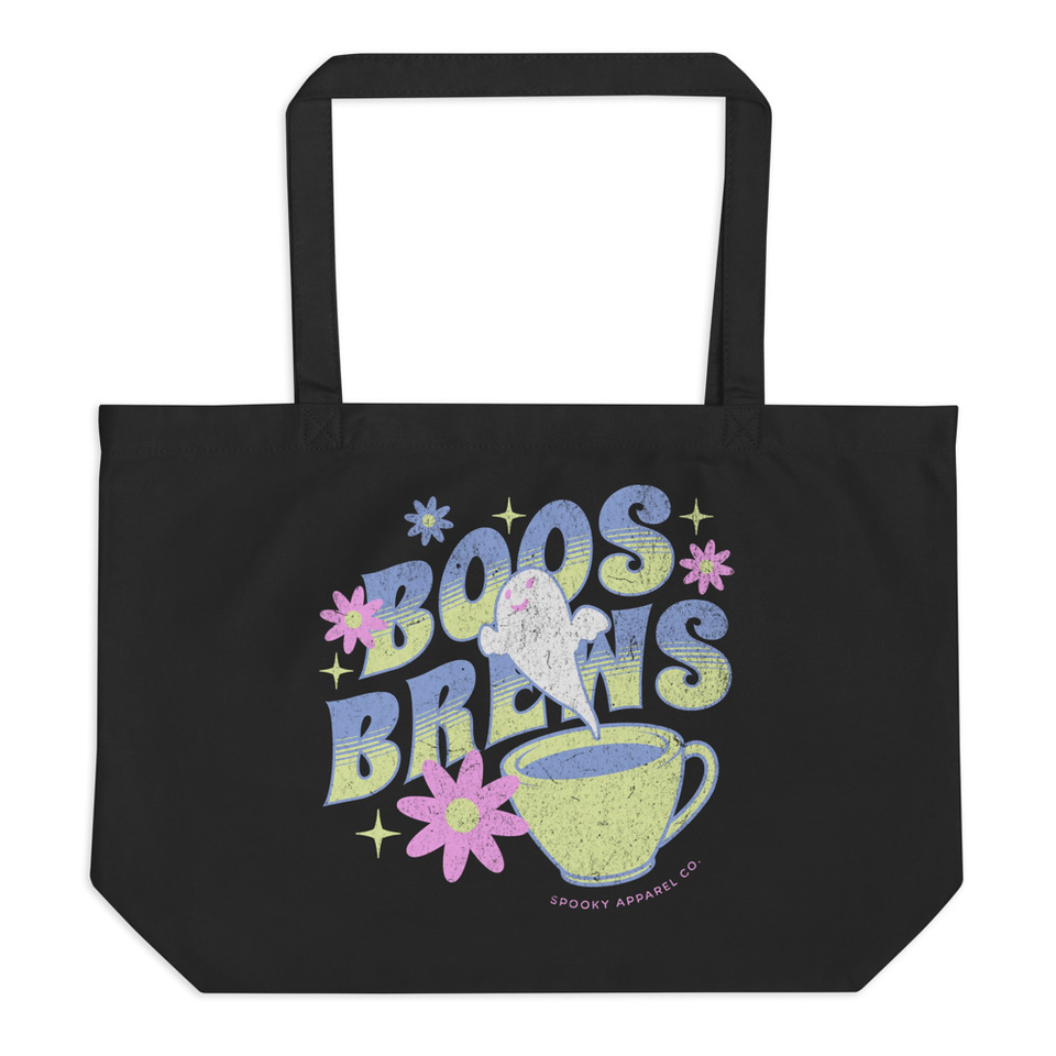 Boos + Brews - Halloween Large Eco Tote