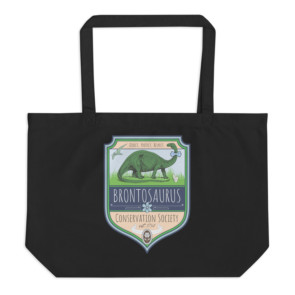 Brontosaurus Conservation Society Large Eco Tote