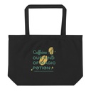 Caffeine Cartoon Large Eco Tote