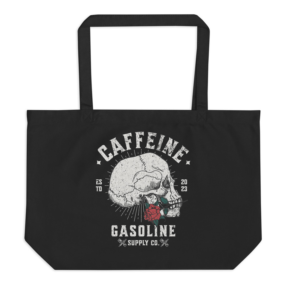CAFFEINE GASOLINE Large Eco Tote