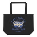 California Beach Vibes - Retro Camper Van Large Eco Tote