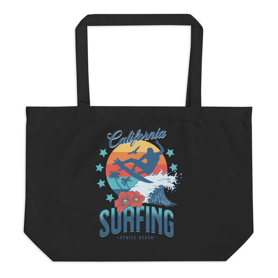 California Surfing - Palm Beach Large Eco Tote