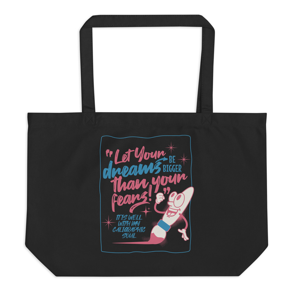 Calligraphic Soul Large Eco Tote