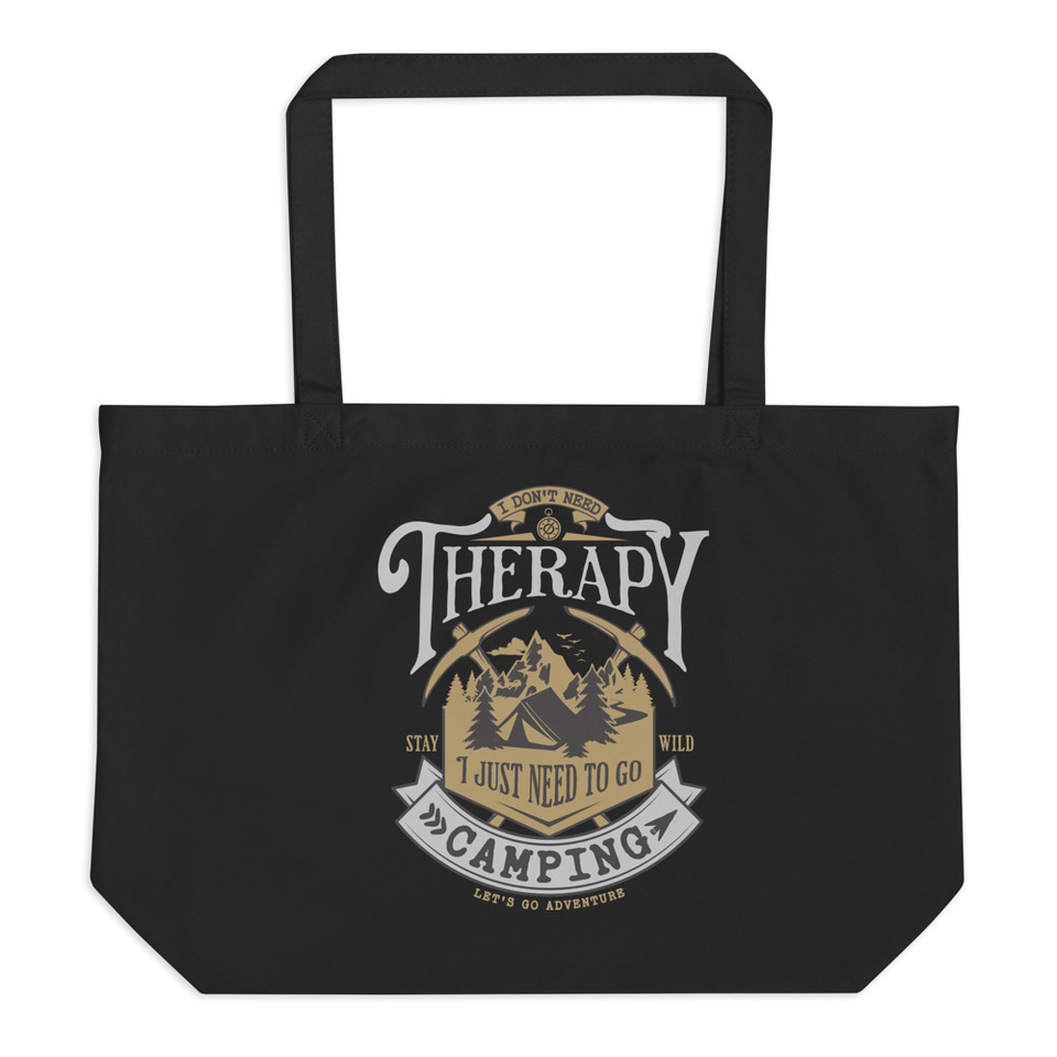 Camping Emblem Large Eco Tote