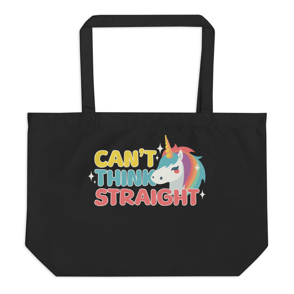 Can't Think Straight (2) Large Eco Tote