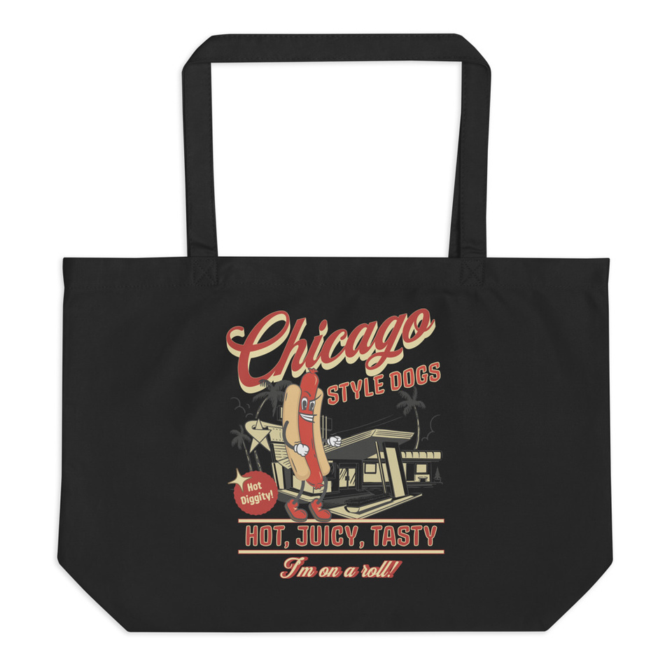Chicago Style Hot Dogs Large Eco Tote