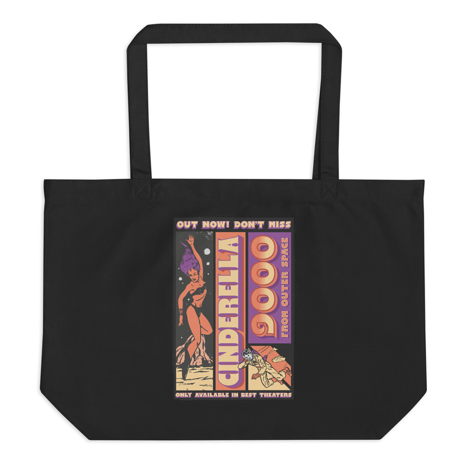 Cinderella 9000 - Retro Astronaut Large Eco Tote