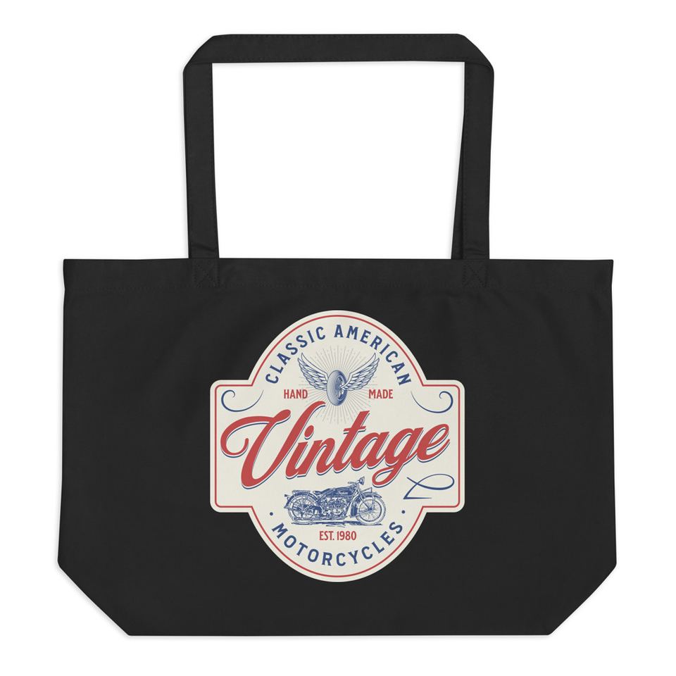 Classic American Motorcyles - Vintage Large Eco Tote