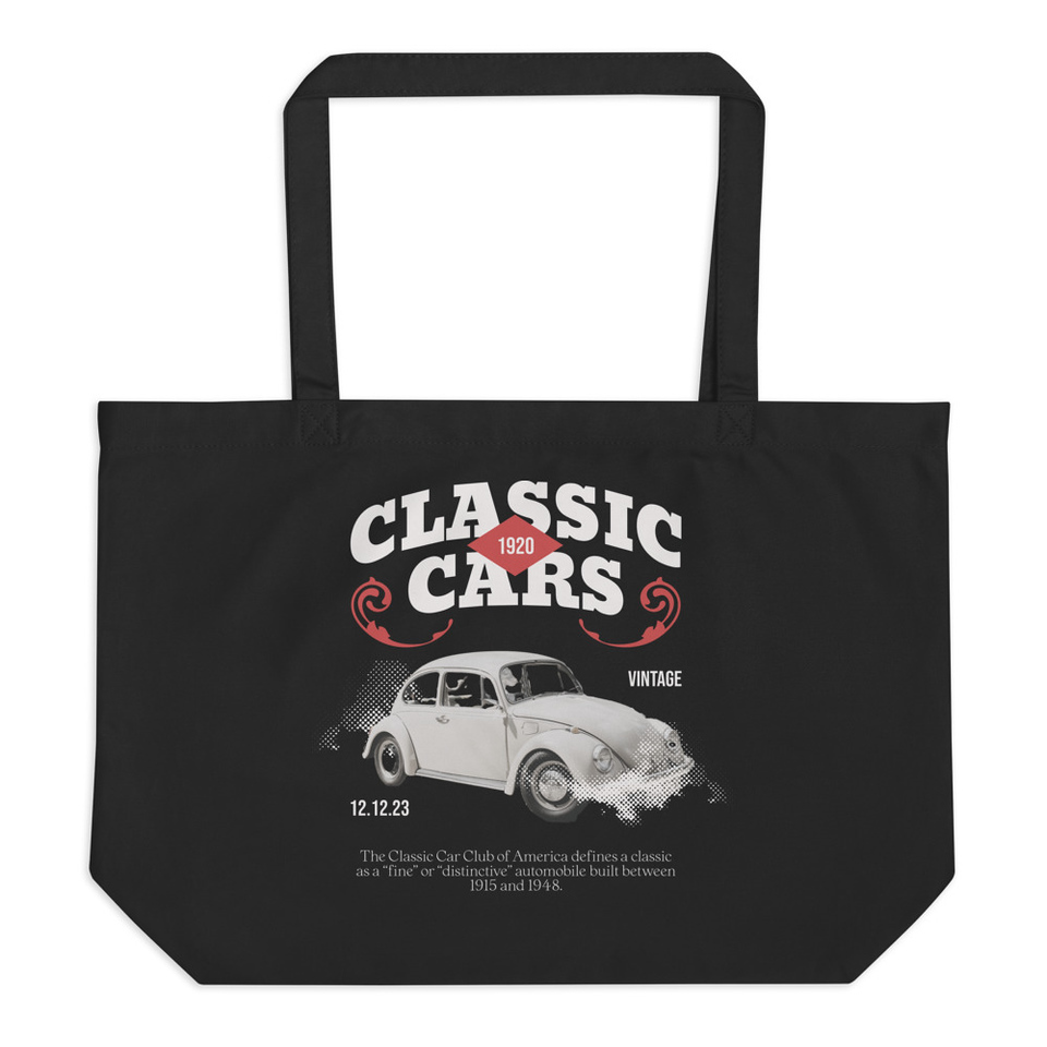 Classic Cars Large Eco Tote