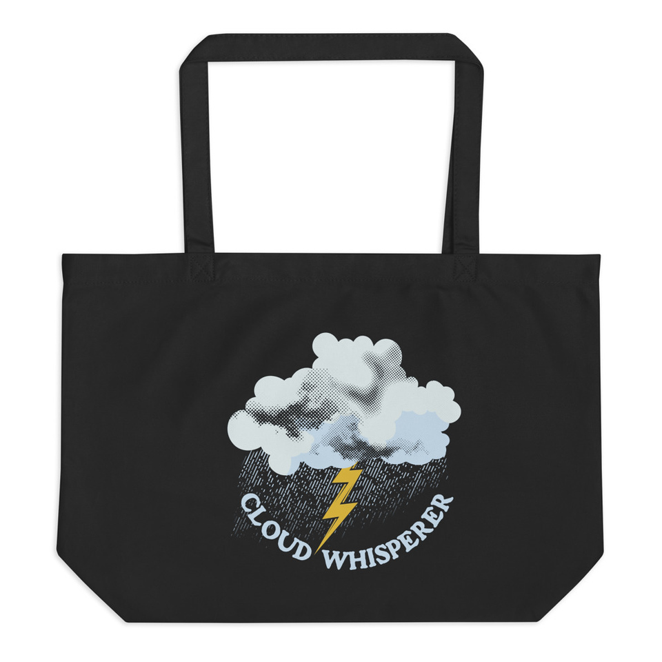 Cloud Whisperer - Rainy Weather Large Eco Tote