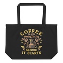 Coffee, The art of Winning The Day Large Eco Tote