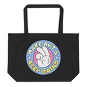 Colorful Fun Retro Style Badge Large Eco Tote