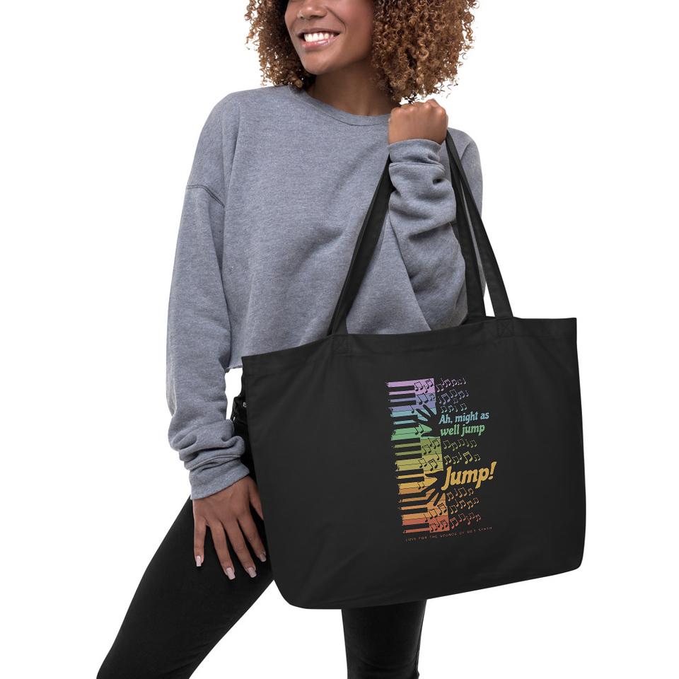 Colorful Retro Keyboard Large Eco Tote
