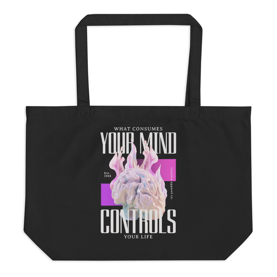Control your Mind Large Eco Tote
