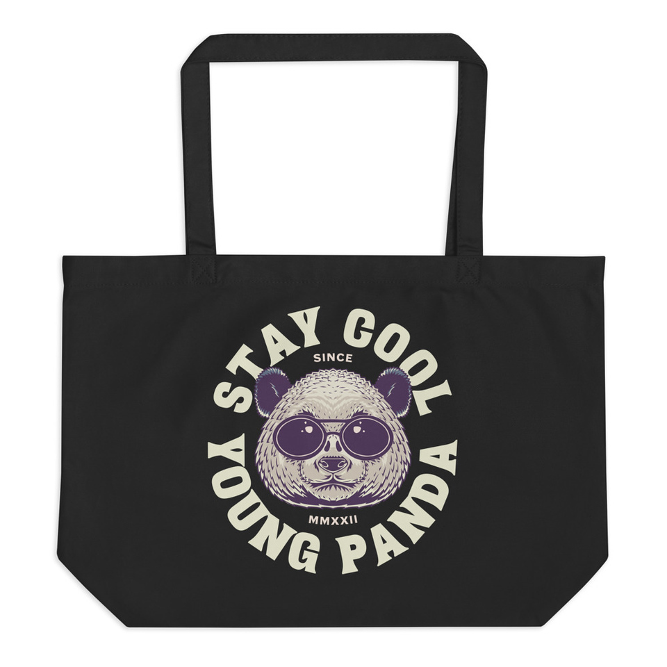 Cool Panda with Sunglasses -  Large Eco Tote