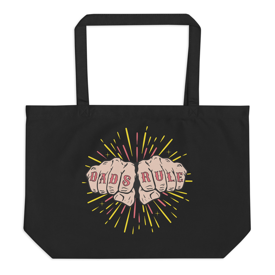 Dads Rule Large Eco Tote