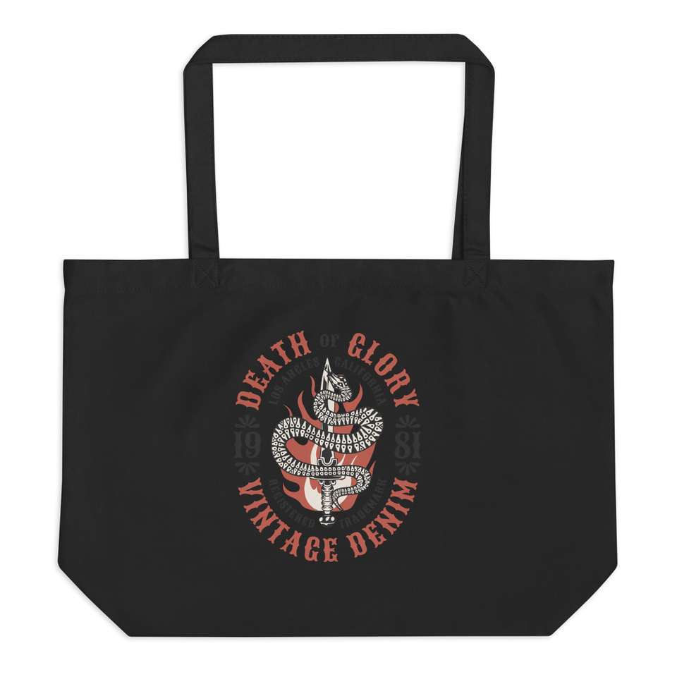 Death or Glory - Sword Snake Large Eco Tote