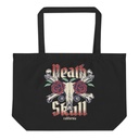 Death Skull - Flower Large Eco Tote
