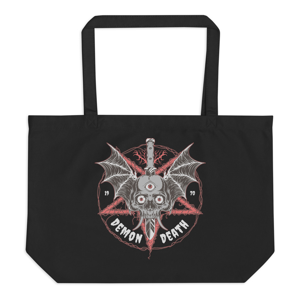 DEMON DEATH Large Eco Tote