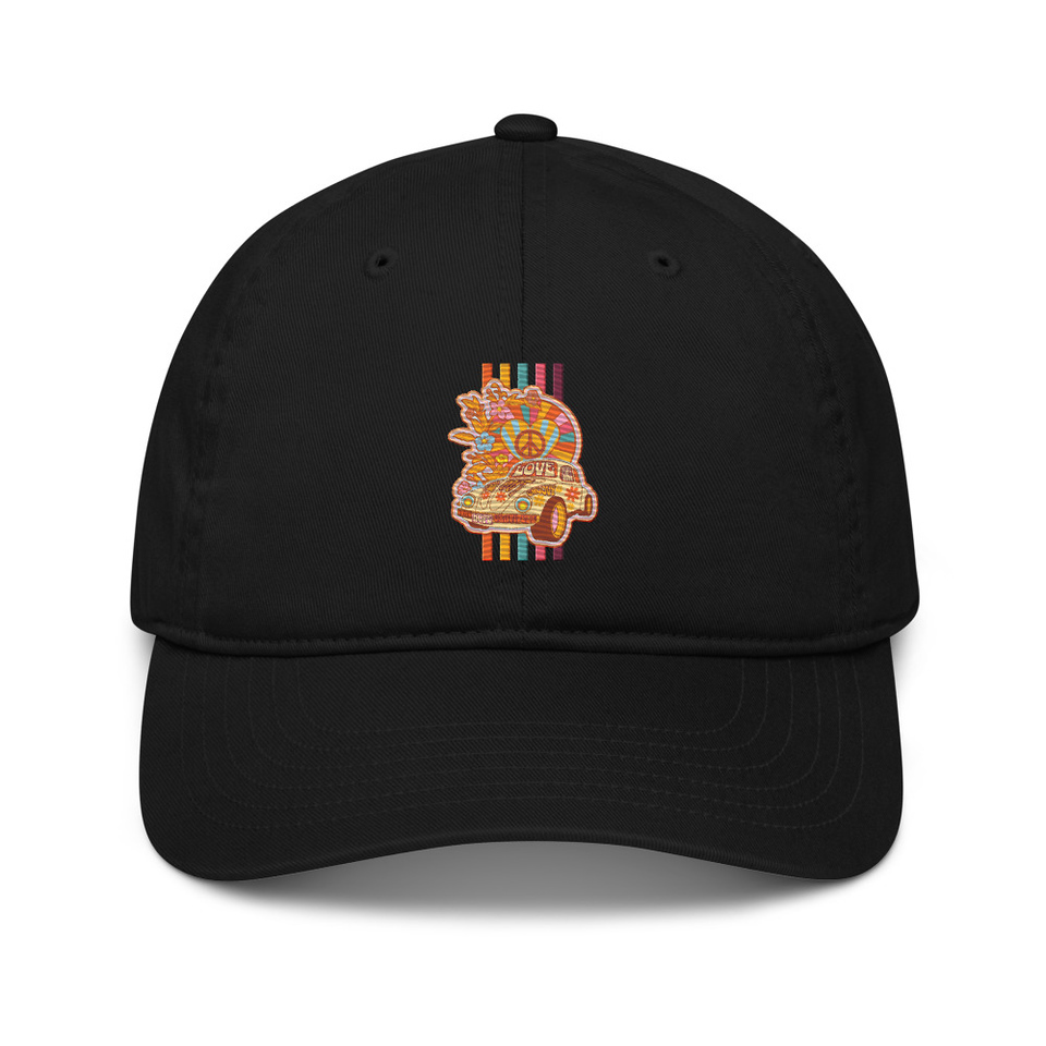 60s flower power Organic Baseball Cap
