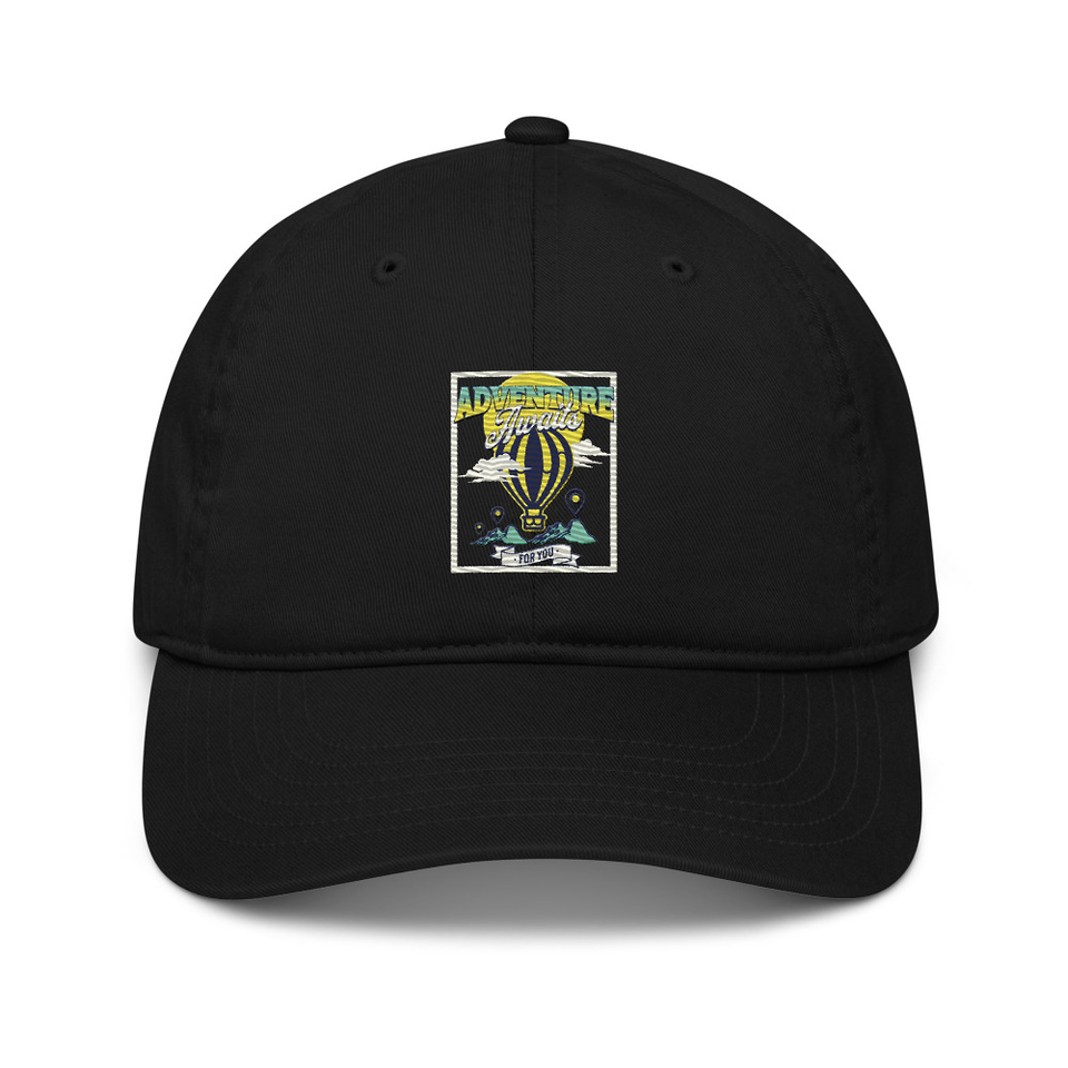 Adventure Awaits Organic Baseball Cap