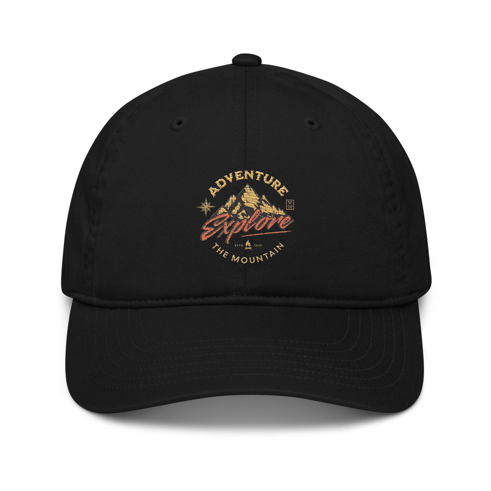 Adventure Explore The Mountain Organic Baseball Cap