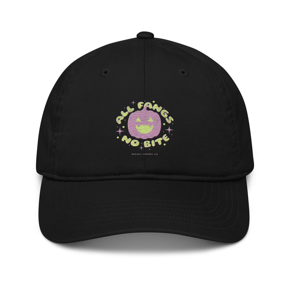 All Fangs No Bite - Halloween Organic Baseball Cap