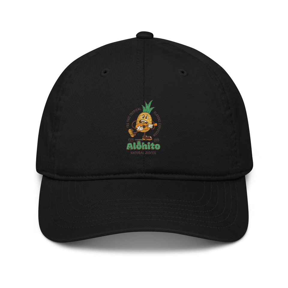 Alohito Natural Juices - Pineapple Mascot Organic Baseball Cap