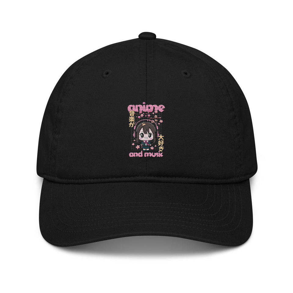 Anime and Music Organic Baseball Cap