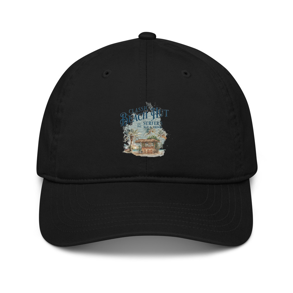 Beach Hut Organic Baseball Cap