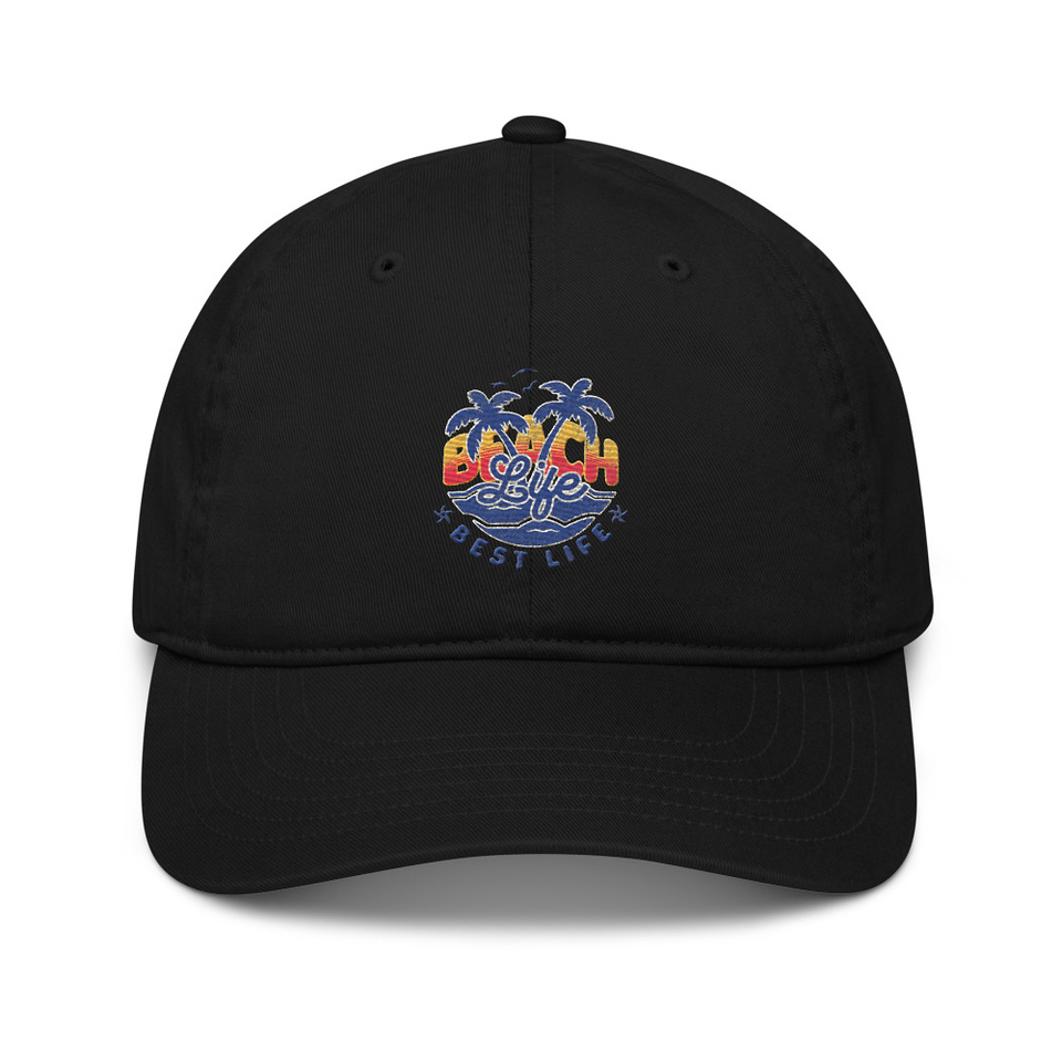Beach Life Best Life Organic Baseball Cap