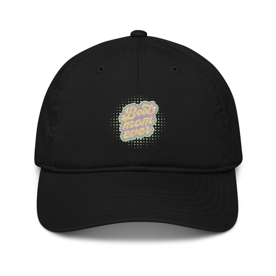 Best Mom Ever - Retro Typography Organic Baseball Cap