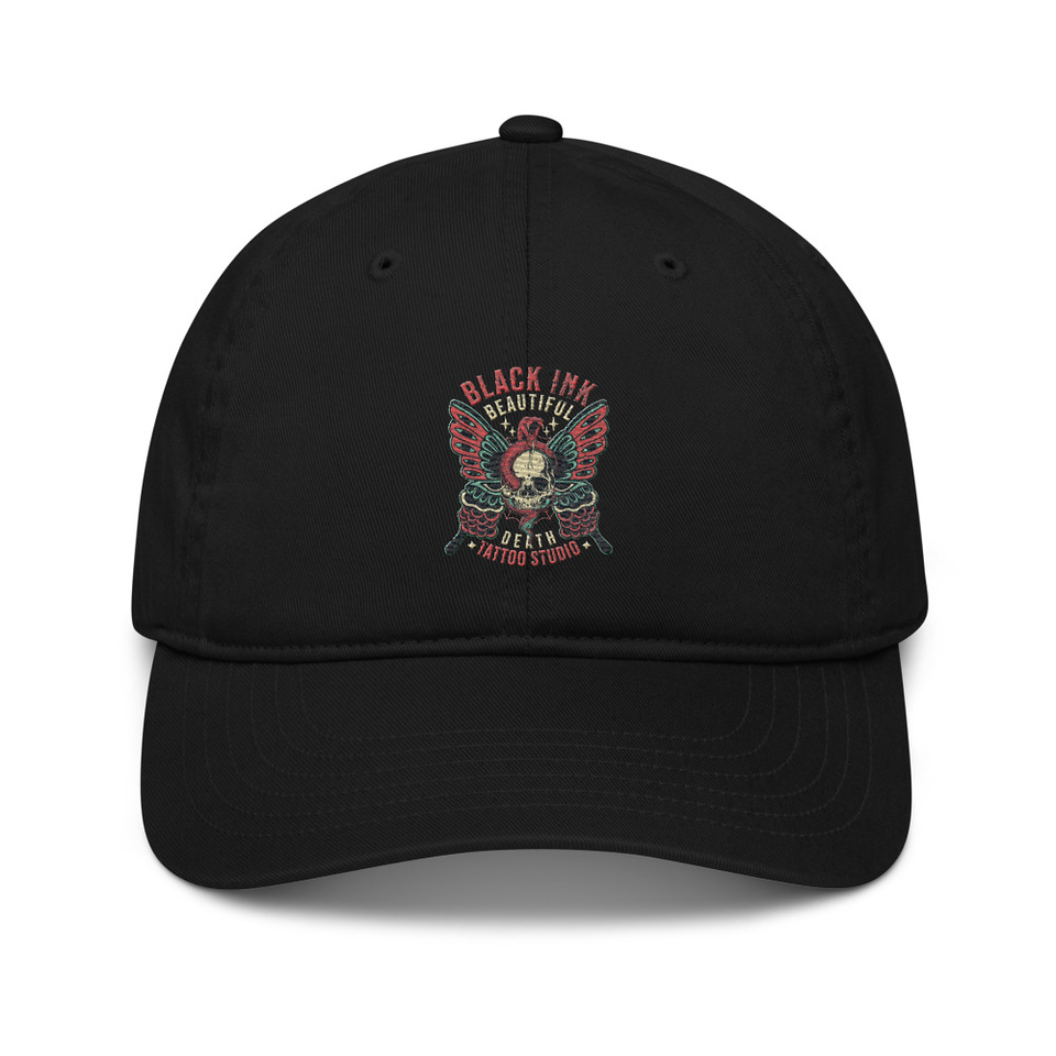 BLACK INK TATTOO Organic Baseball Cap