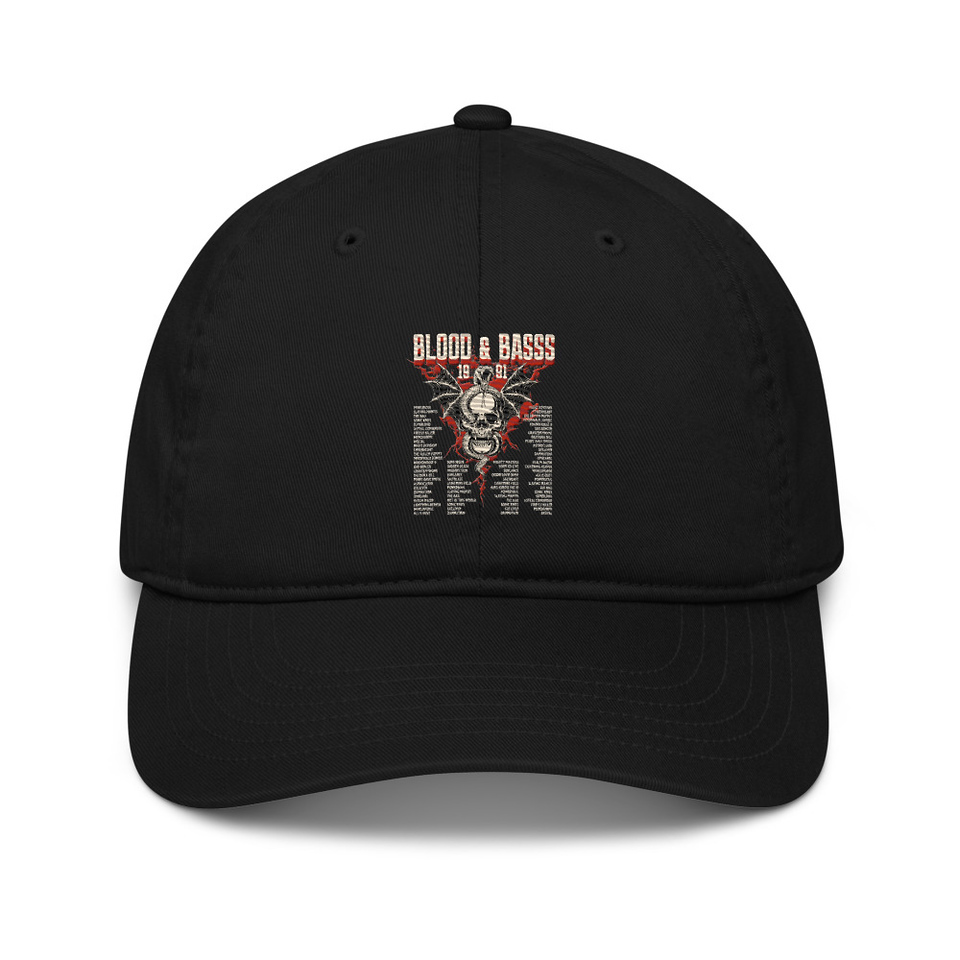 Blood & Basss - Snake and Skull Organic Baseball Cap