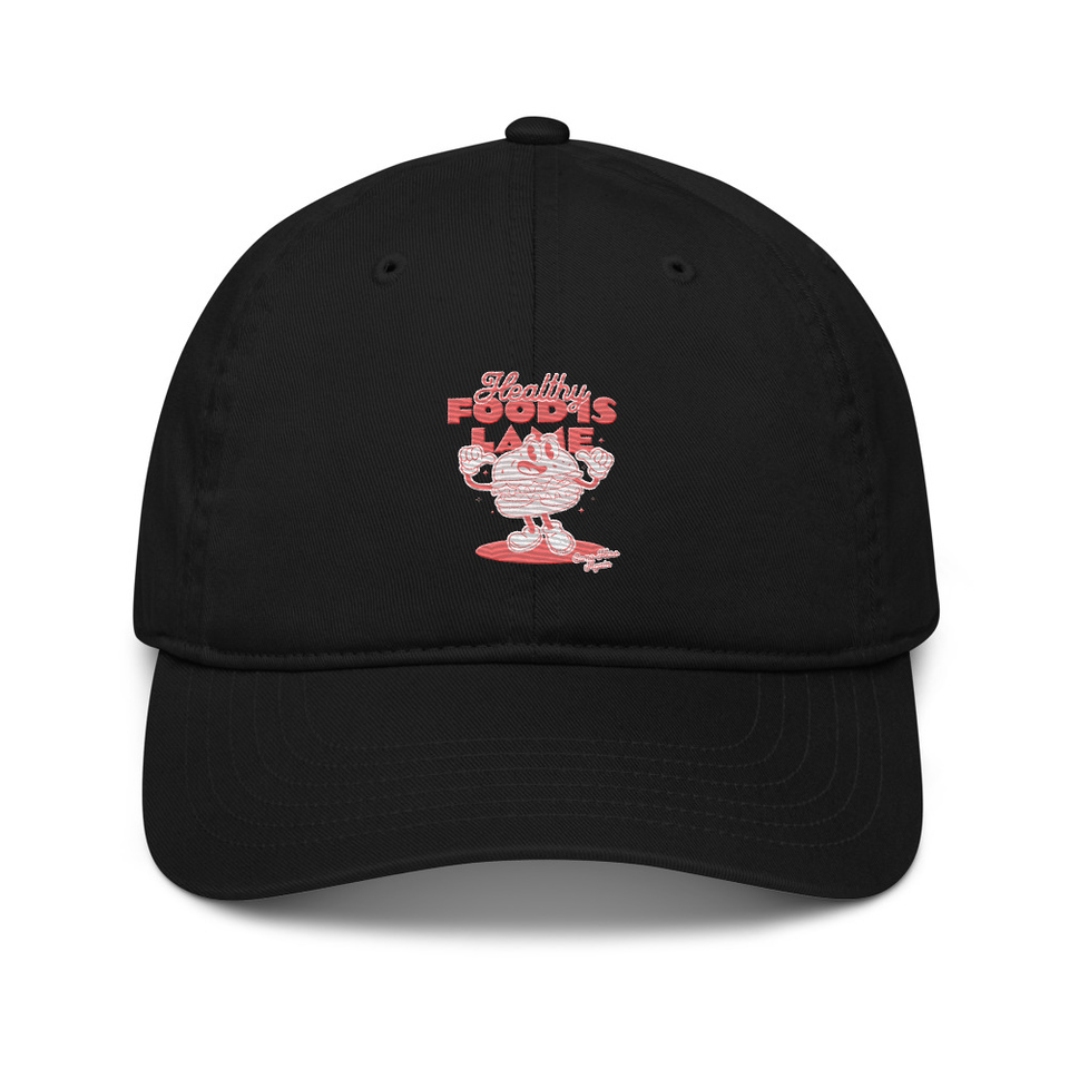 Burger Mascot Organic Baseball Cap