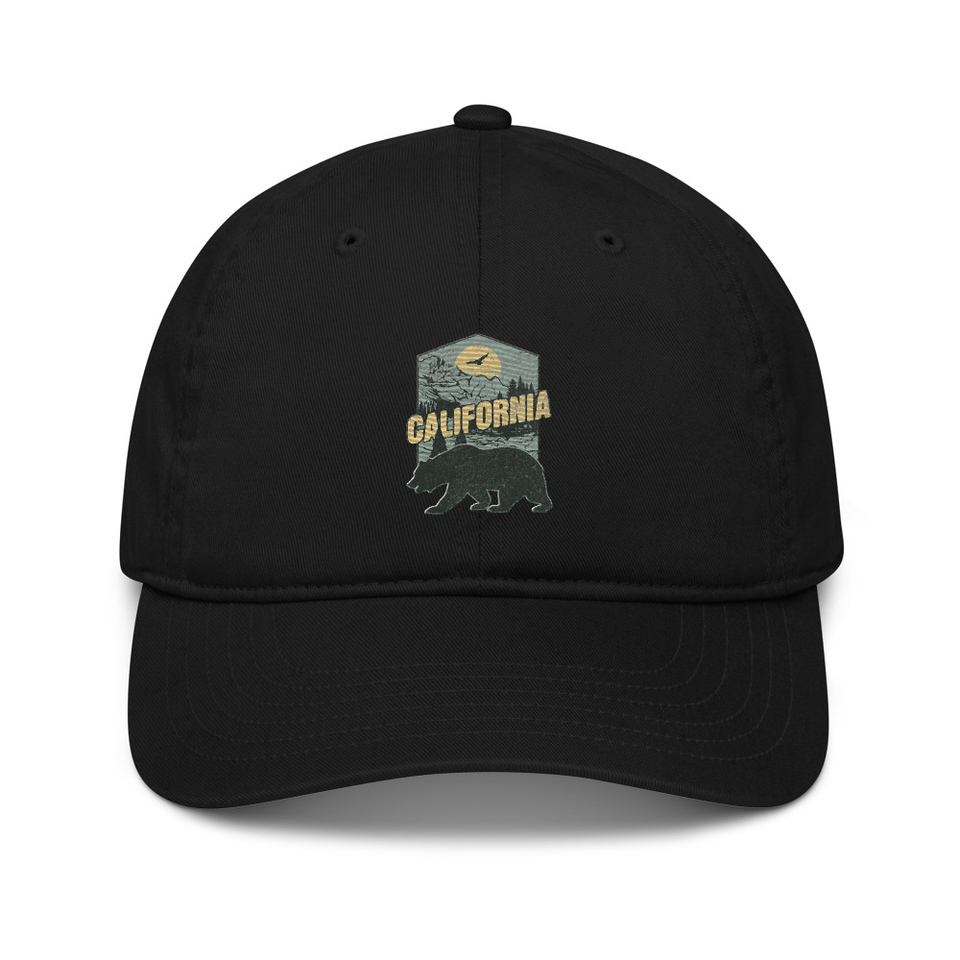 California Bear - Outdoors Wilderness Camping Hiking Organic Baseball Cap