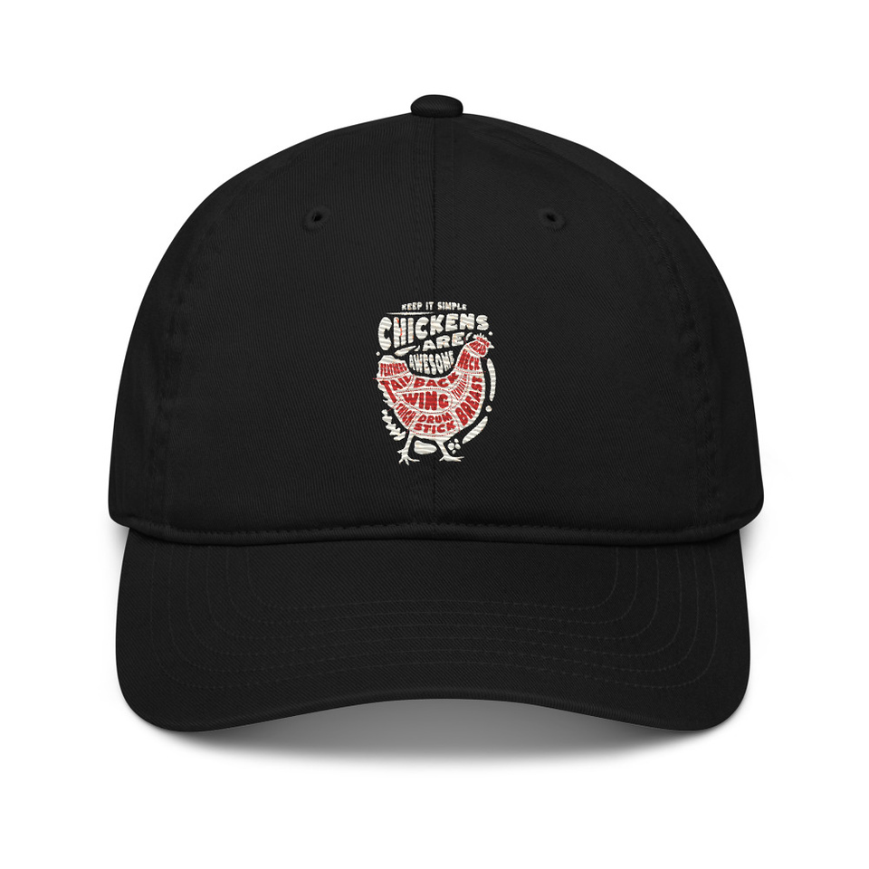 Chickens Are Awesome - Butcher Cuts Organic Baseball Cap